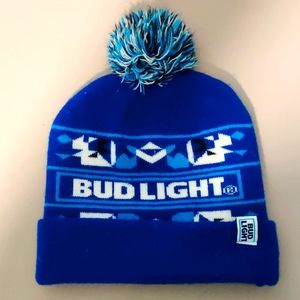 Blue Bud Light Beanie